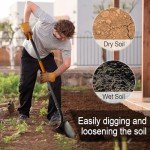 AgroPro Heavy Duty Metal Shovel with Fiberglass Handle