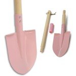 Kid's Pink Garden Shovel with Wooden Handle