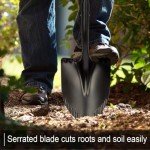 AgroPro Heavy Duty Metal Shovel with Fiberglass Handle