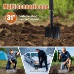 Versatile 31” Square Shovel with D-Handle