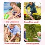 Kid's Pink Garden Shovel with Wooden Handle
