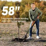 AgroPro Heavy Duty Metal Shovel with Fiberglass Handle