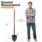 AgroPro Heavy Duty Metal Shovel with Fiberglass Handle