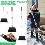 Heavy Duty Flat Shovel with Adjustable 54" Handle