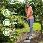 Heavy Duty Adjustable Garden Shovel with Scraper