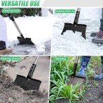 Heavy Duty Flat Shovel with Adjustable 54" Handle