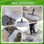 Heavy Duty Adjustable Garden Shovel with Scraper