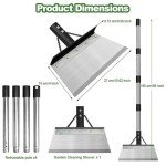 Adjustable 59" Heavy Duty Garden Cleaning Shovel