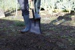 Square Garden Shovel with Wooden Handle