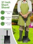 31" Flat Garden Shovel with D-Handle Grip