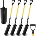 Leriton 4 Pack Heavy Duty Metal Digging Shovels