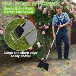 Adjustable 67-Inch Stainless Steel Garden Cleaning Shovel