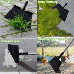 Adjustable 67-Inch Stainless Steel Garden Cleaning Shovel