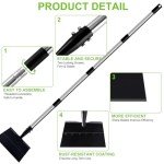 Adjustable 67-Inch Stainless Steel Garden Cleaning Shovel