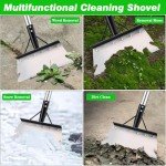 54 Inch Adjustable Heavy Duty Garden Cleaning Shovel