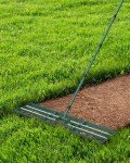 Adjustable Lawn Leveling Rake with Steel Handle