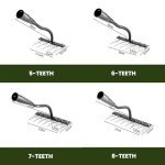 Heavy-Duty Iron Weeding Rake with 5 Teeth
