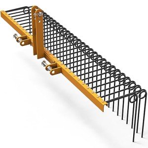 YITAMOTOR 72" Pine Straw Landscape Rake for Tractors