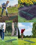 Adjustable Lawn Leveling Rake with Steel Handle