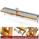 YITAMOTOR 72" Pine Straw Landscape Rake for Tractors