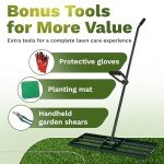 Heavy Duty Lawn Leveling Rake with Accessories