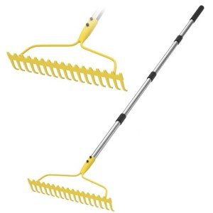 Heavy Duty 6FT Bow Rake with Stainless Steel Handle