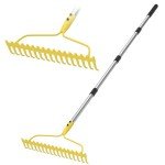 Heavy Duty 6FT Bow Rake with Stainless Steel Handle