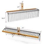 YITAMOTOR 72" Pine Straw Landscape Rake for Tractors