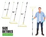 Heavy Duty 6FT Bow Rake with Stainless Steel Handle