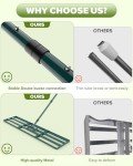 Adjustable Lawn Leveling Rake with Steel Handle