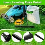 15" Heavy Duty Metal Thatch Rake with Adjustable Handle