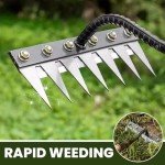 Heavy-Duty Iron Weeding Rake with Handle