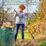 Adjustable Leaf Rake Set with Waste Bag