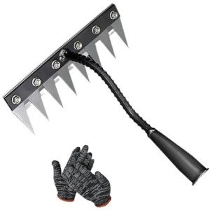 Gardenia Heavy-Duty Iron Weeding Rake - 8 Teeth