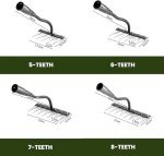 Heavy-Duty Iron Weeding Rake with Handle