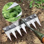 Gardenia Heavy-Duty Iron Weeding Rake - 8 Teeth