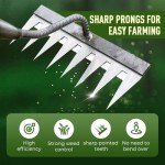 Heavy Duty Iron Rake for Gardening and Weeding