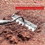Upgraded Carbon Steel Garden Weeding Rake 5 Teeth