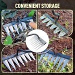 Heavy Duty Iron Rake for Gardening and Weeding