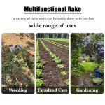 Heavy-Duty Carbon Steel Weed Rake with Gloves