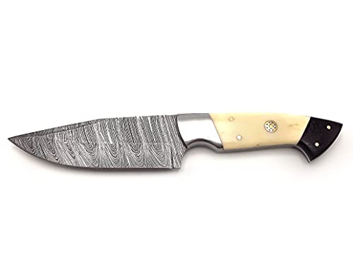 Tommi Custom Handmade Damascus Hunting Knife Fixed Blade Knive With Leather Sheath 14102