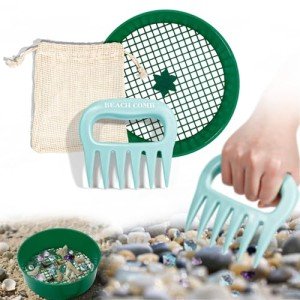 Beach Sand Scoop and Sifter with Mesh Bag
