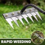 Heavy-Duty Carbon Steel Weed Rake with Gloves