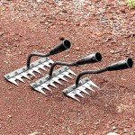 Heavy-Duty Carbon Steel Weed Rake with Gloves