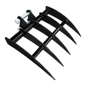 Mini Excavator Rake Attachment for Land Clearing