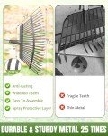 Joyhalo 65 Inch Leaf Rake and Dustpan Set