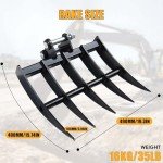 Mini Excavator Rake Attachment for Small Machines