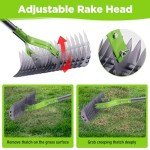 WORKPRO 15-Inch Heavy Duty Thatch Rake with Handle