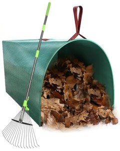 Joyhalo 63.4" Adjustable Leaf Rake and Dustpan Set