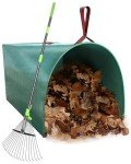 Joyhalo 63.4" Adjustable Leaf Rake and Dustpan Set